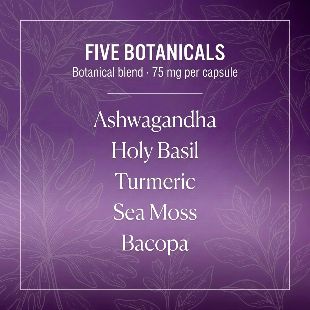Botanical card with subtle botanical line art