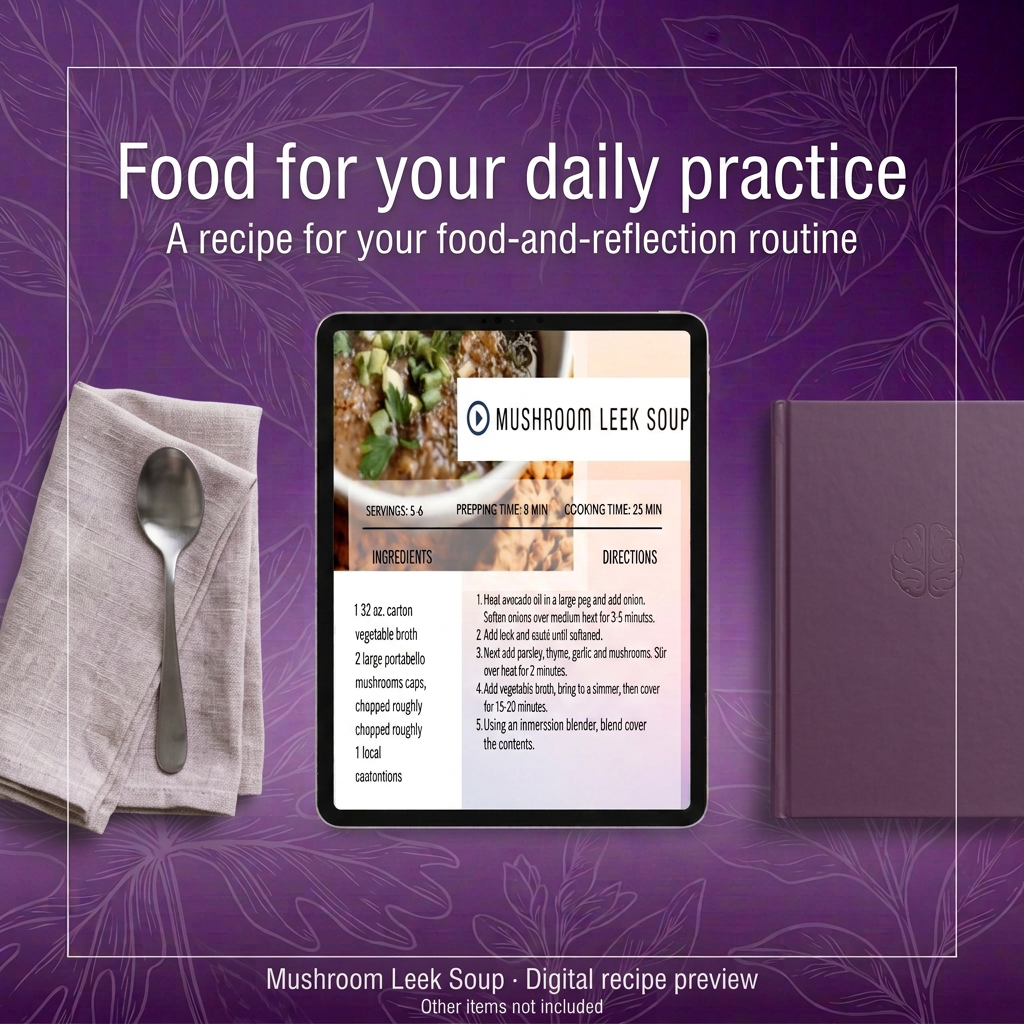 Food for Thought recipe and reflection scene