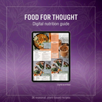 Food for Thought with subtle botanical background details